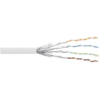 InLine 76499W Câble patch Cat.6 S/FTP (PiMf), blanc, AWG27, PVC, CU, 100m