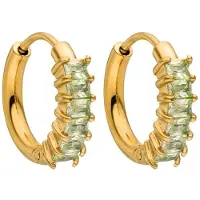 Purelei Boucles d'oreilles 'Green Love' or / vert clair