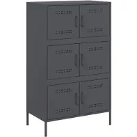 vidaXL Highboard Anthracite 68x39x113 cm Acier