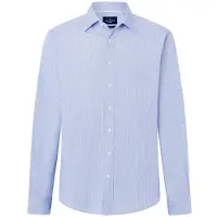 Hackett Chemise 'City Shadow' azur / baie / blanc