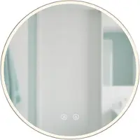 Relaxdays , miroir de salle de bain, miroir LED à intensité variable, 3 modes d'éclairage, anti-buée, indice de protection IP44, miroir de salle de bain rond, diamètre : 70 cm, verre