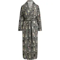 Ralph Lauren Peignoir court ' Iconic Bear ' gris / mélange de couleurs / blanc