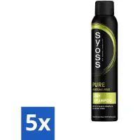 Syoss - Pure Fresh Shampooing sec - Shampooing - Styling longue durée - 200ml - Pack avantage - 5 pièces