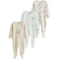 Next Pyjama beige / jaune clair / menthe