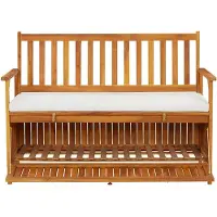vidaXL Banc de rangement de jardin en bois d'acacia massif 120 x 63 x 84 cm