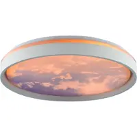 Brilliant Plafonnier LED Sky-Dream, diamètre 49 cm, métal gris, réglage de la température de couleur (CCT)