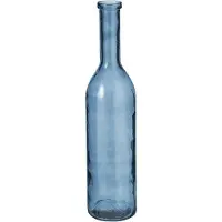 Mica Decorations Bouteille en verre « Rioja » - H 75 x Ø 18 cm - Bleu clair