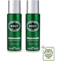 BRUT 2 vaporisateurs déodorants Original - 200 ml - Pack économique - 2 pièces
