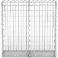 vidaXL Panier de gabion avec couvercle Fil galvanisé 100x100x30 cm