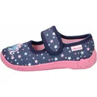 Lico Pantoufle 'Cookie' marine / bleu clair / rose / blanc
