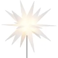 vidaXL Étoiles de Noël LED 3 pièces avec piquet de terre Pliable Blanc 57 cm
