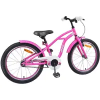 vidaXL Vélo enfant 20 pouces pour 6-11 ans rose foncé