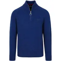 Barbour Pull Half-Zip Newtown Laine Bleu Encre
