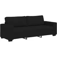vidaXL Ensemble de canapés 2 pièces avec coussins Tissu noir