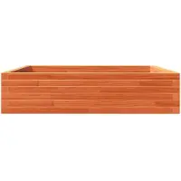 vidaXL Jardinière cire marron 100x100x23 cm bois de pin massif