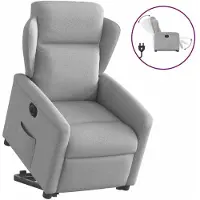 vidaXL Fauteuil relax avec releveur électrique Gris nuage Tissu