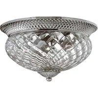 HINKLEY Luminaires de plafond Elstead Plantation, douille E27, 3 lumières, finition nickel antique poli