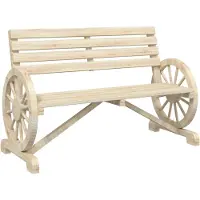 vidaXL Banc de jardin 2 places en bois massif de sapin