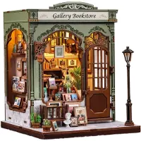 Cutebee Boutique de livres Gallery - Kit de maison miniature à faire soi-même avec LED