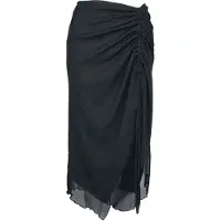 Banned Jupe mi-longue de - Jupe Mesh Plissé Umbra - XS - 4XL - pour Femme - noir - Taille 4XL