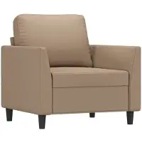 vidaXL Fauteuil Cappuccino-Brown 60 cm similicuir