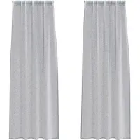 vidaXL Rideau en Voile 2 pcs Gris foncé 260 x 140 cm Polyester