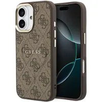 GUESS Coque MagSafe Classic avec logo 4G pour Apple iPhone 17 - Marron