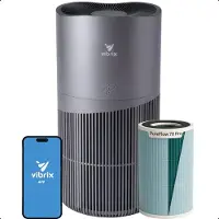 Vibrix PureFlow70 Pro purificateur d'air - 150 m² - Mode automatique + système de filtration 6 en 1 - Indicateur de qualité de l'air - Ioniseur - Filtre à air - Purificateur d'air avec filtre HEPA