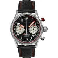 Bauhaus Montre pour homme, chronographe automatique en acier inoxydable - Noir - Modèle : 25182