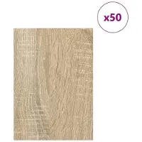 vidaXL Plaques de décoration, 50 pièces, chêne Sonoma, 21 x 30 x 0,27 cm