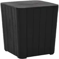 vidaXL Table de jardin avec plateau amovible noir polypropylène