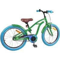 vidaXL Vélo enfant 22 pouces pour enfants de 7 à 12 ans Vert