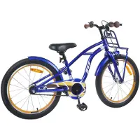 vidaXL Vélo enfant 22 pouces pour enfants de 7 à 12 ans Bleu foncé
