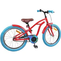 vidaXL Vélo enfant 18 pouces pour enfants de 5 à 7 ans Rouge