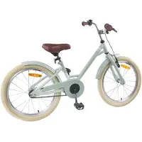 vidaXL Vélo enfant 18 pouces pour enfants de 5 à 7 ans Vert clair