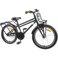 vidaXL Vélo enfant 18 pouces pour enfants de 5 à 7 ans Noir
