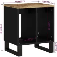 vidaXL Table d'appoint 40x31x46 cm Bois de manguier et d'ingénierie