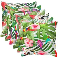 vidaXL Housse De Coussin 6 Pcs Houten Multicolore 80 X 80 Cm Polyester