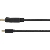 Renkforce Câble de connexion Mini-DisplayPort / DisplayPort 1.00 m RF-4538172 Contacts plaqués or Noir (1x (1 m), Câble vidéo, Noir