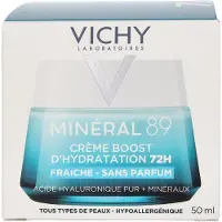 VICHY Minéral 89 crème hydratante 72h sans parfum 50 ml