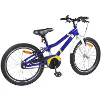 vidaXL vélo pour enfant , 18 pouces, pour les enfants de 5 à 7 ans, bleu et blanc