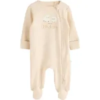 Next Pyjama beige / beige clair / gris / blanc