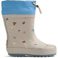Wheat Bottes en caoutchouc écru / azur / marron / greige