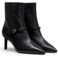 HUGO Bottines en cuir avec boucle logo