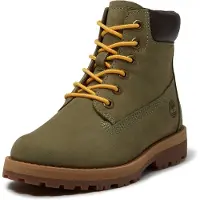 Timberland unisex pour enfant. TB0A6BKTEP01 Bottes en cuir Courma Kid vert (29), Plat, Nubuck, Fermeture éclair, De plein air, mode enfantin