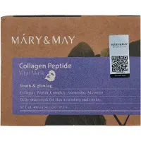 MARY & MAY Collagen Peptide Vital Mask ensemble de masque en tissu effet anti-rides 30 pcs