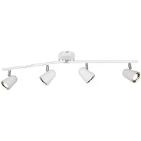 TRIO Spot LED TOULOUSE 3,5 W, 3000 K, 400 lm, métal blanc chromé, dimensions : 17 x 78 x 9 cm, IP20, RL