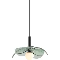 QAZQA Suspension design noire avec verre vert - Kemner