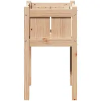 vidaXL Cache-pot de jardin Nature 40 x 40 x 70 cm Bois de pin massif