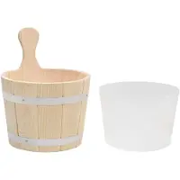 vidaXL Ensemble de seau et louche pour sauna Bois massif de pin